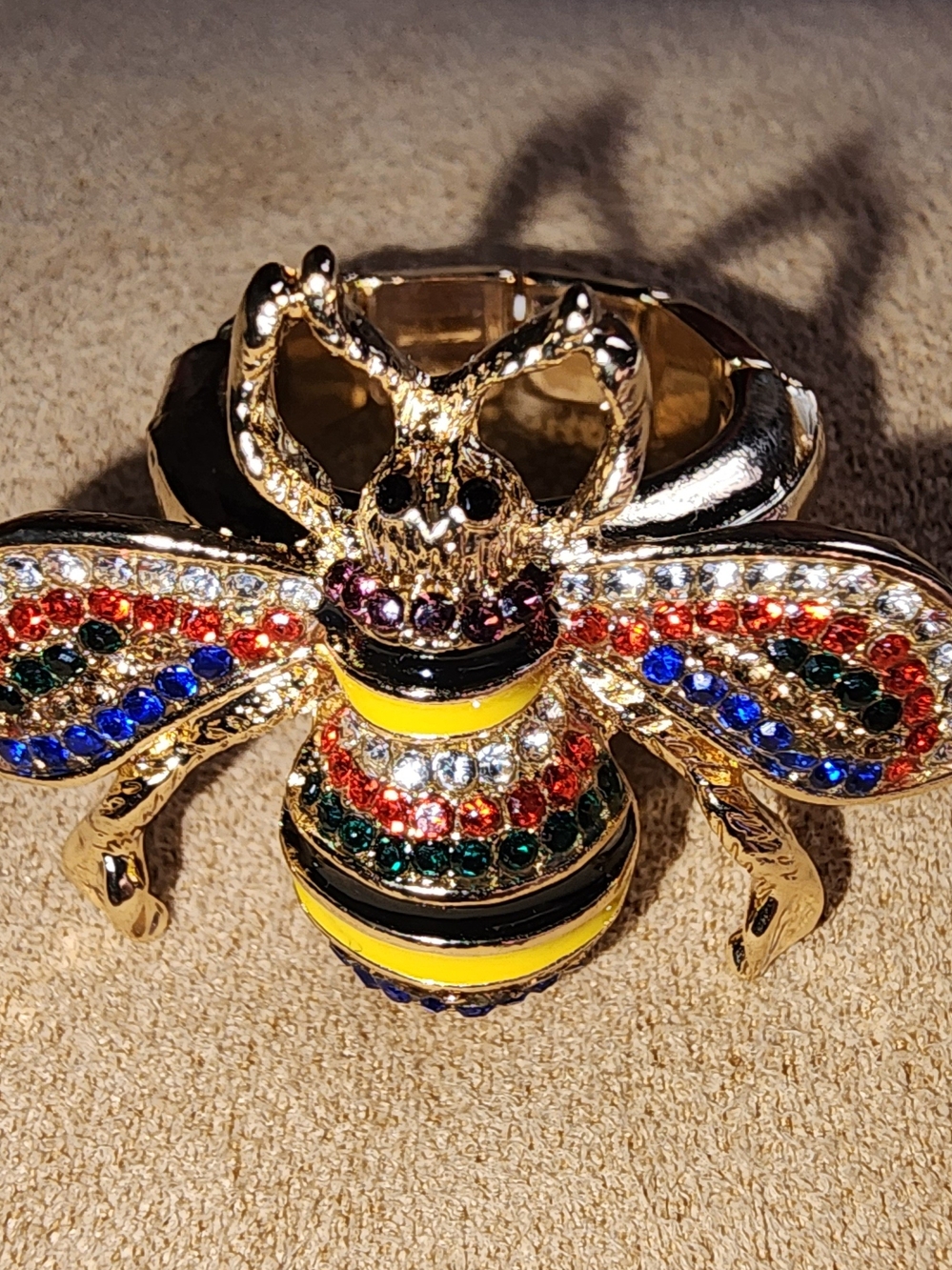 Bling Jewelry Multicolor Crystal Bee Ring $25 NWOT